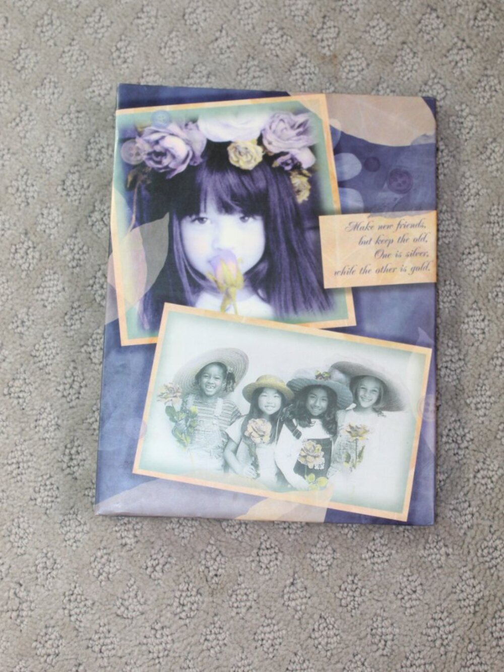 Vintage 90s "Make New Friends" 4"x6" Hardcover Photo Album